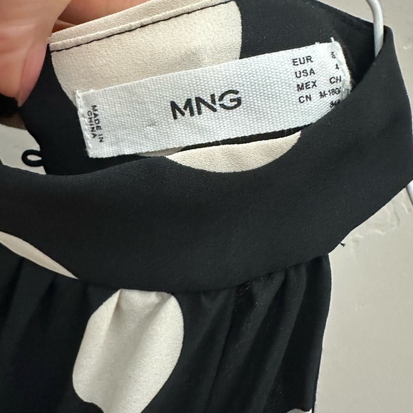 Mango Black and White Polka Dot Maxi Dress - Picture 2 of 5